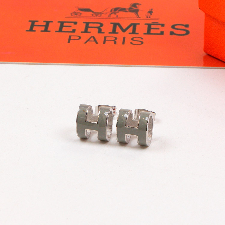 Replica Hermes H Letter Colorful 3D Hollow Earrings