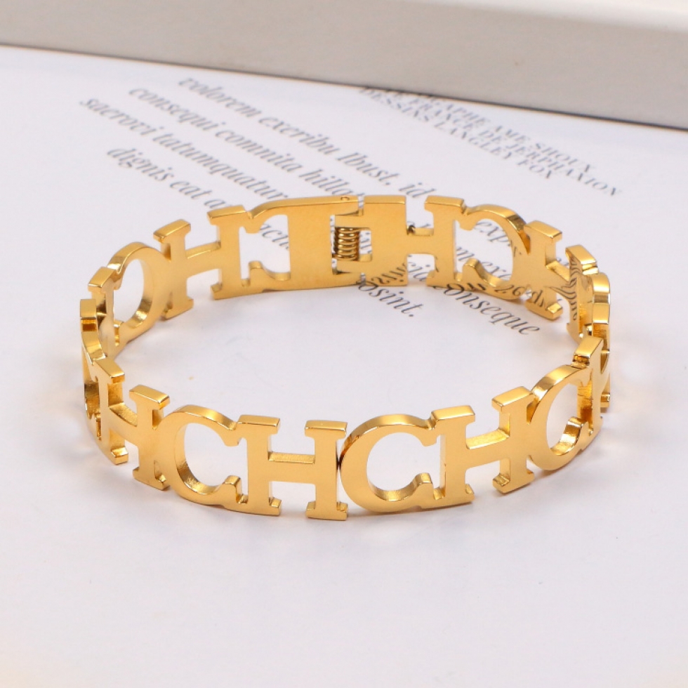 Replica Chanel interlocking C and H wide bracelet
