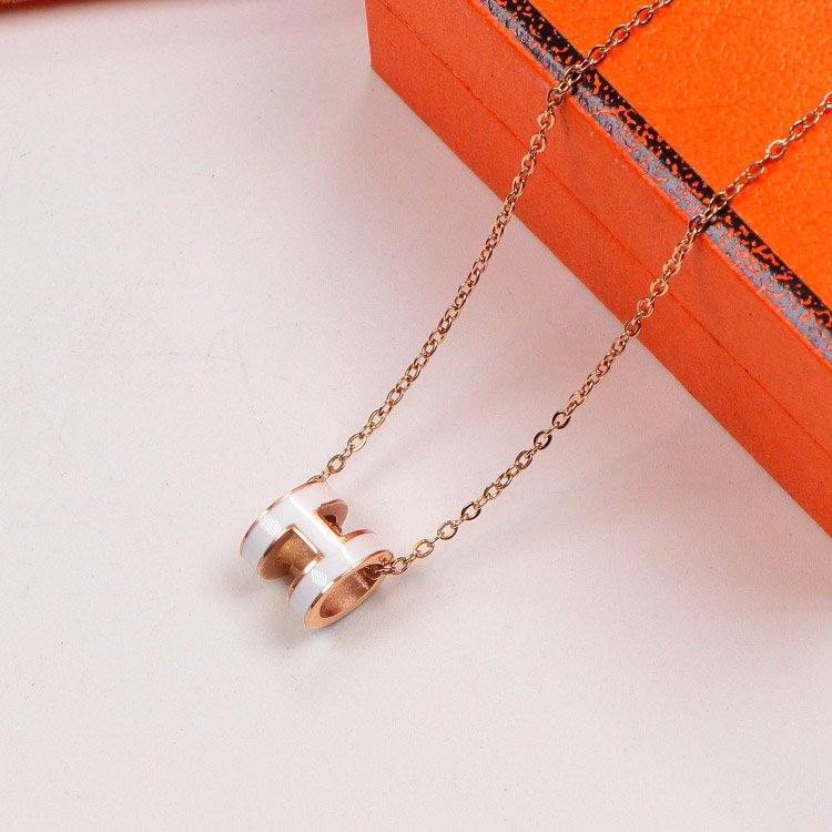 Replica Hermes H Letter 3D Hollow Necklace