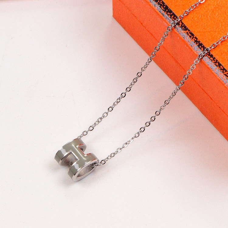 Replica Hermes H Letter 3D Hollow Necklace