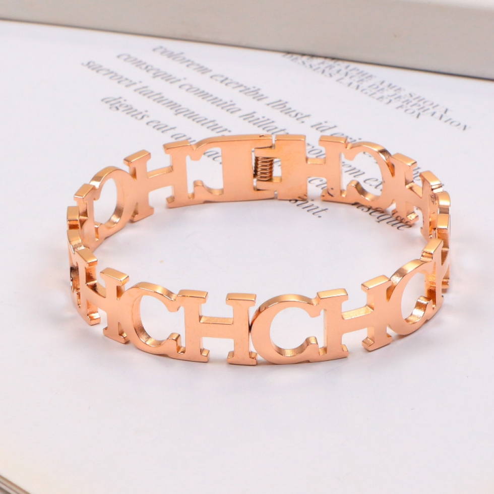 Replica Chanel interlocking C and H wide bracelet