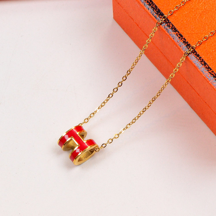 Replica Hermes H Letter 3D Hollow Necklace