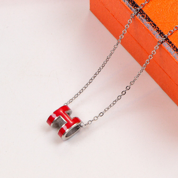 Replica Hermes H Letter 3D Hollow Necklace