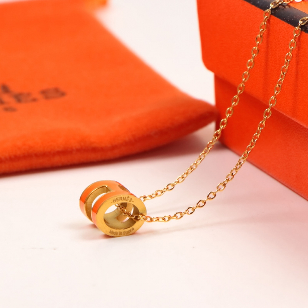Replica Hermes H Letter 3D Hollow Necklace