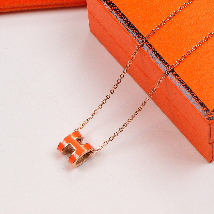 Replica Hermes H Letter 3D Hollow Necklace