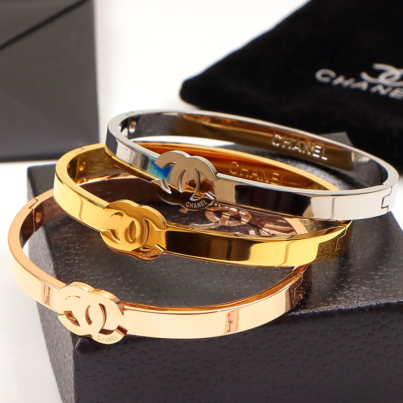 Replica Chanel Titanium Steel Letter Bracelet