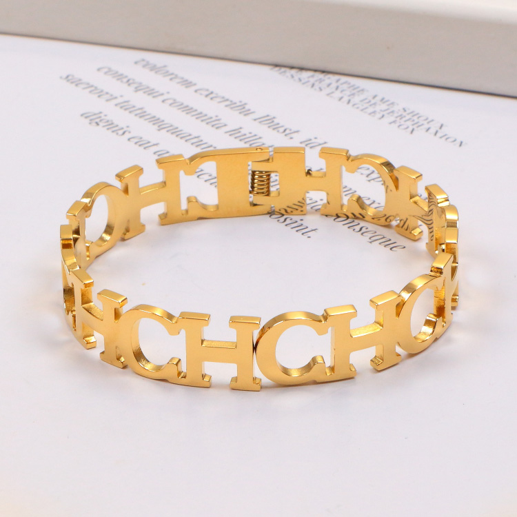 Replica Chanel interlocking C and H wide bracelet