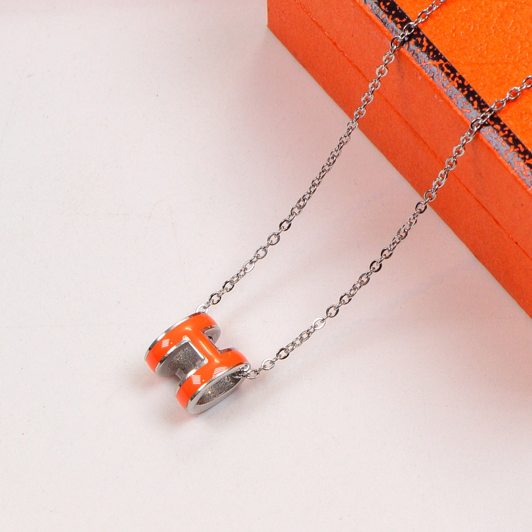 Replica Hermes H Letter 3D Hollow Necklace