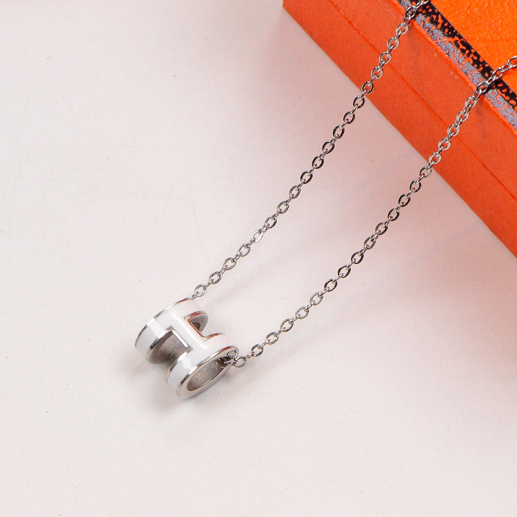 Replica Hermes H Letter 3D Hollow Necklace