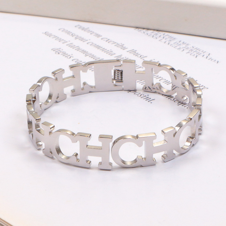Replica Chanel interlocking C and H wide bracelet