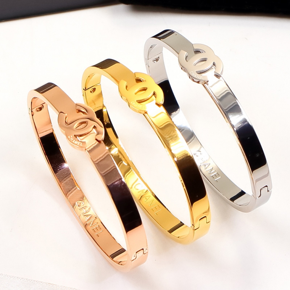 Replica Chanel Titanium Steel Letter Bracelet