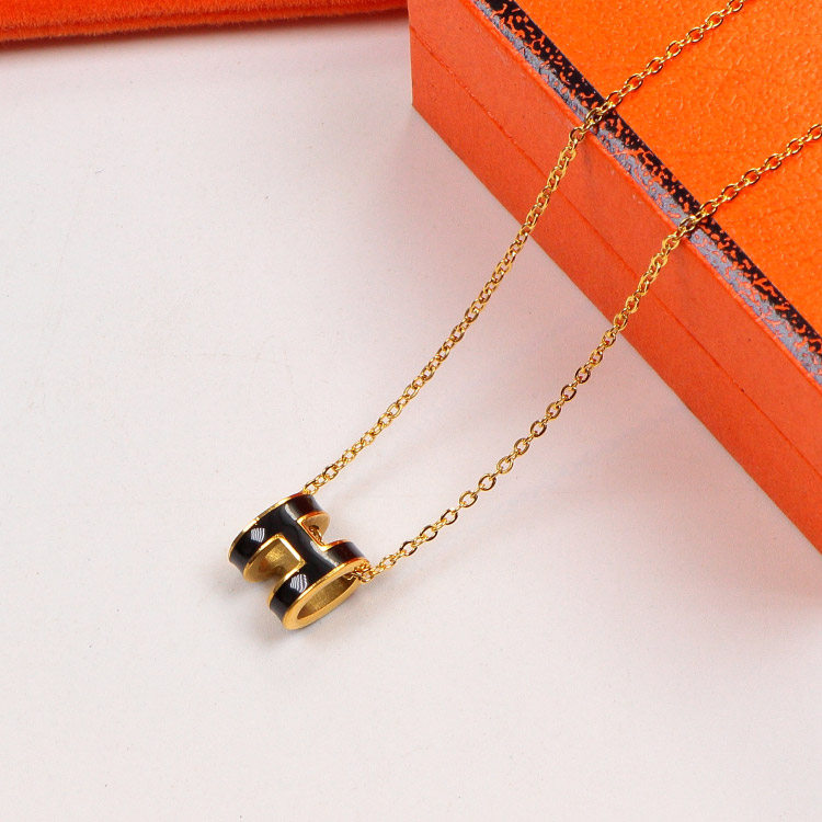 Replica Hermes H Letter 3D Hollow Necklace