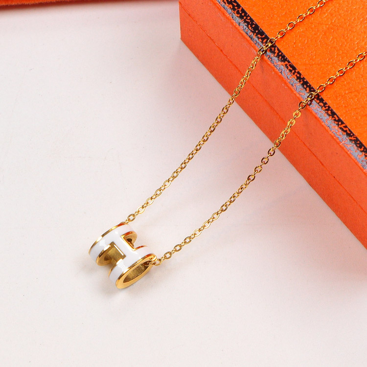 Replica Hermes H Letter 3D Hollow Necklace