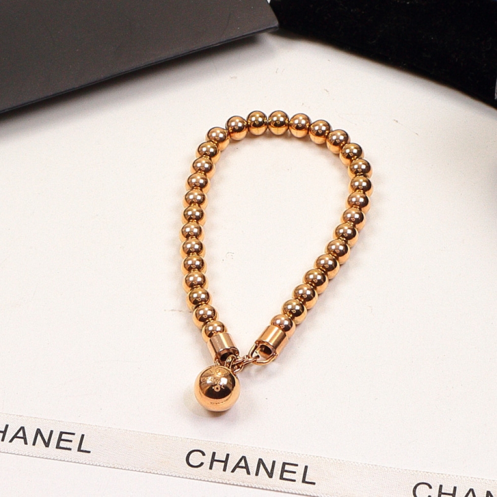 Replica Chanel alphabet pearl chain pendant bracelet