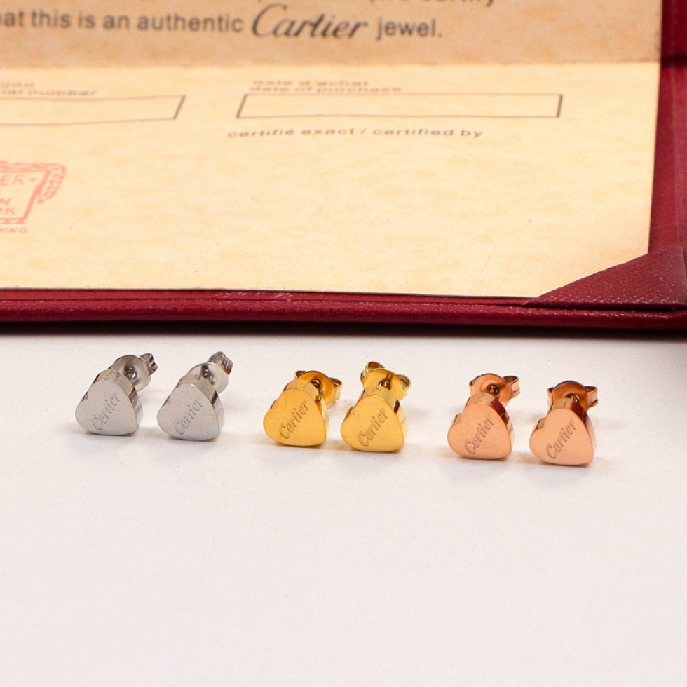 Replica Cartier Peach Heart Earrings