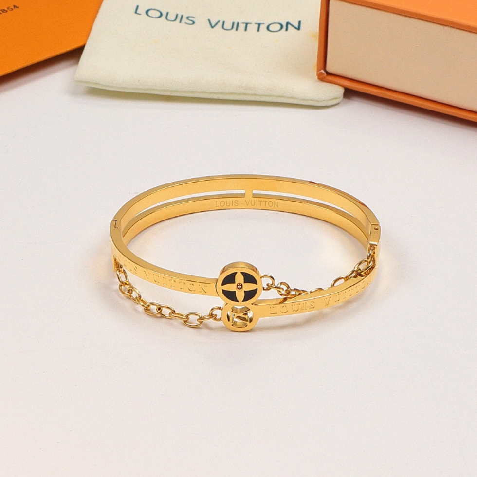 Replica LV chain letter flower bracelet