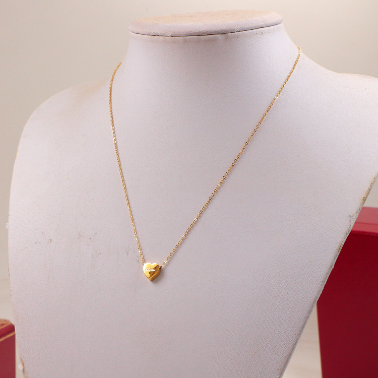 Replica Cartier 3D Heart Necklace