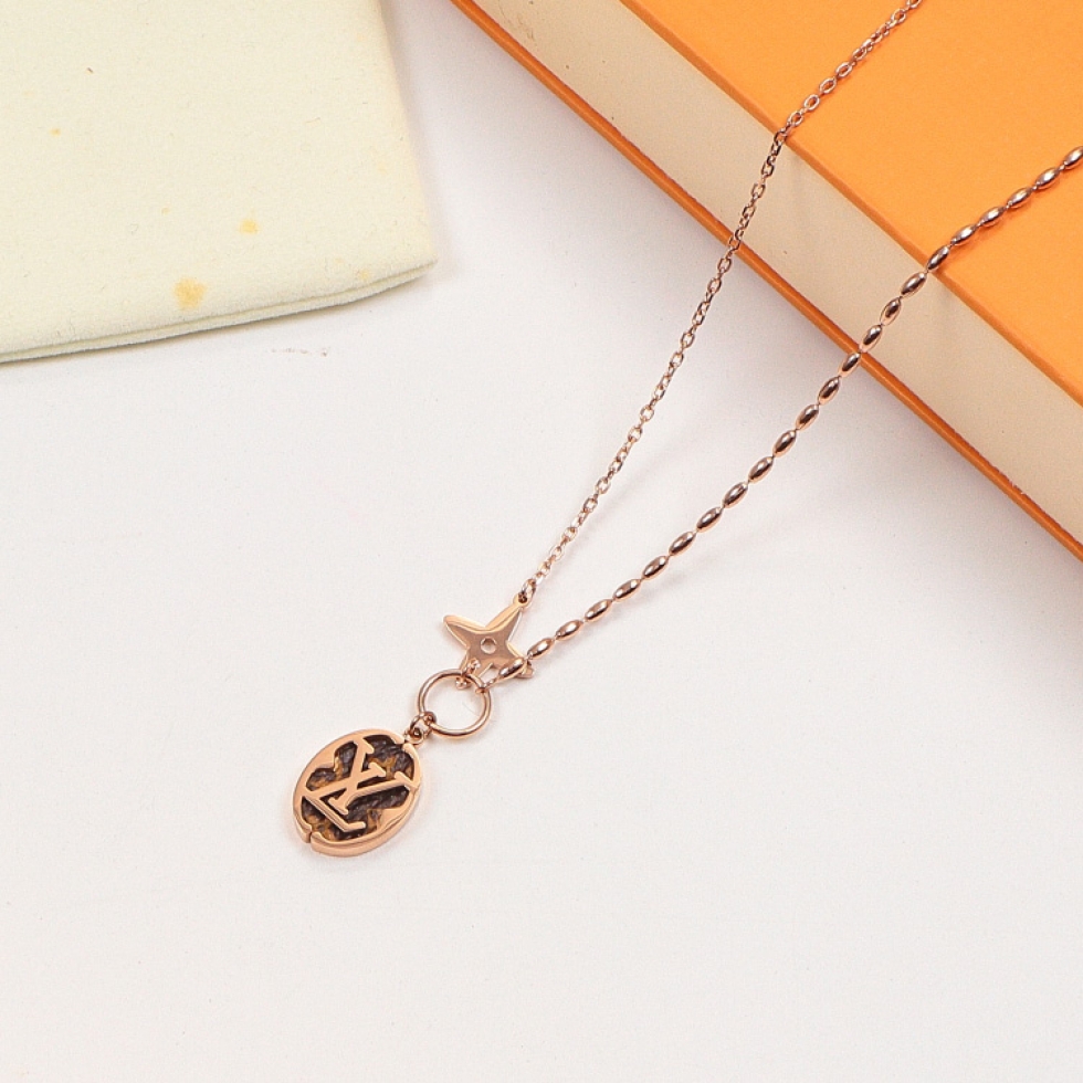 Replica LY Round Pendant Necklace