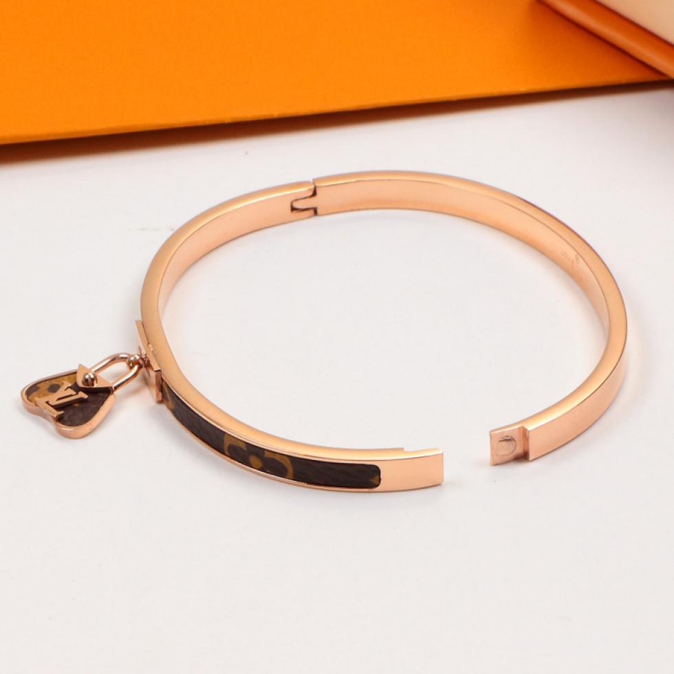 Replica LV bag pendant leather bracelet