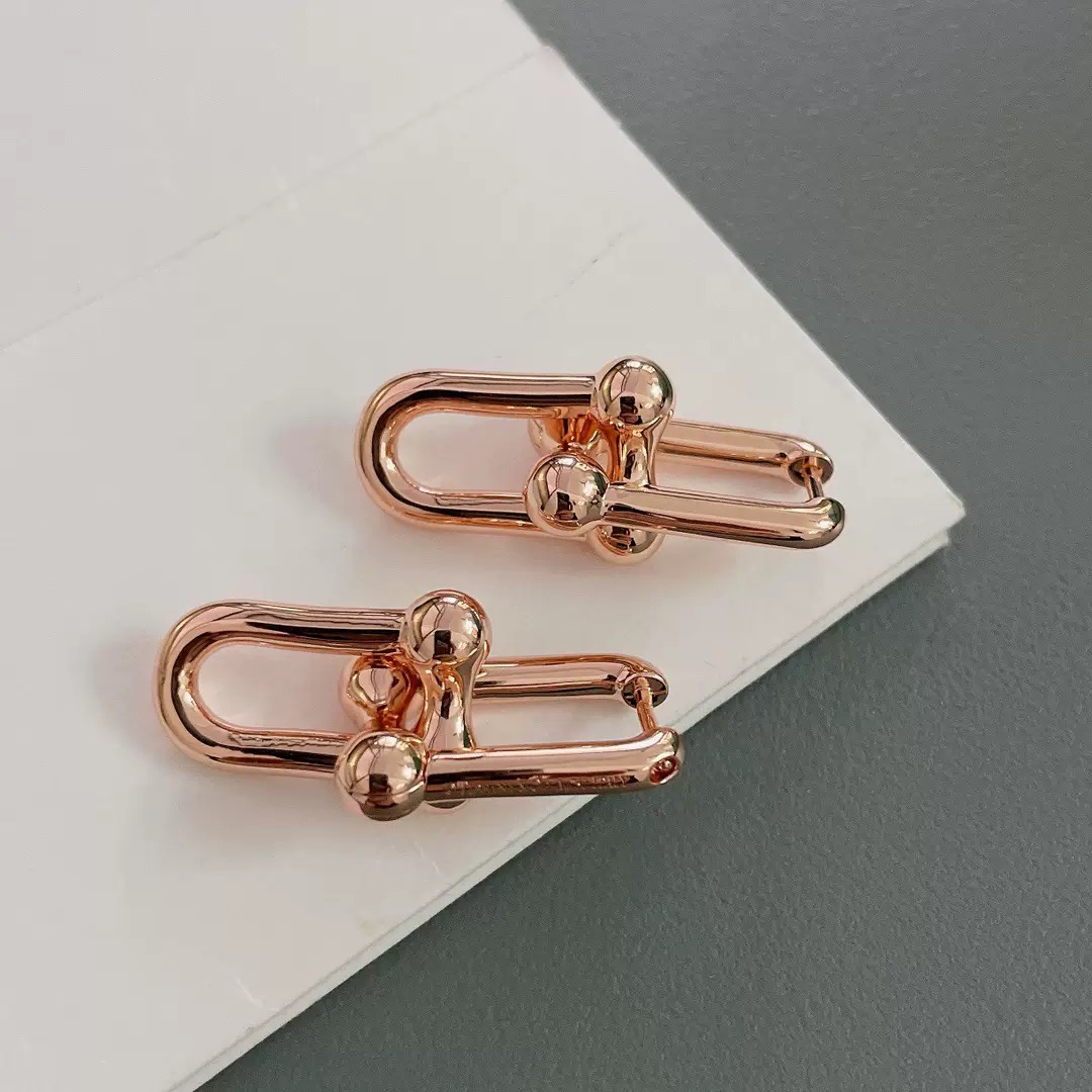 Replica Tiffany HardWear Link Earrings (without diamonds)