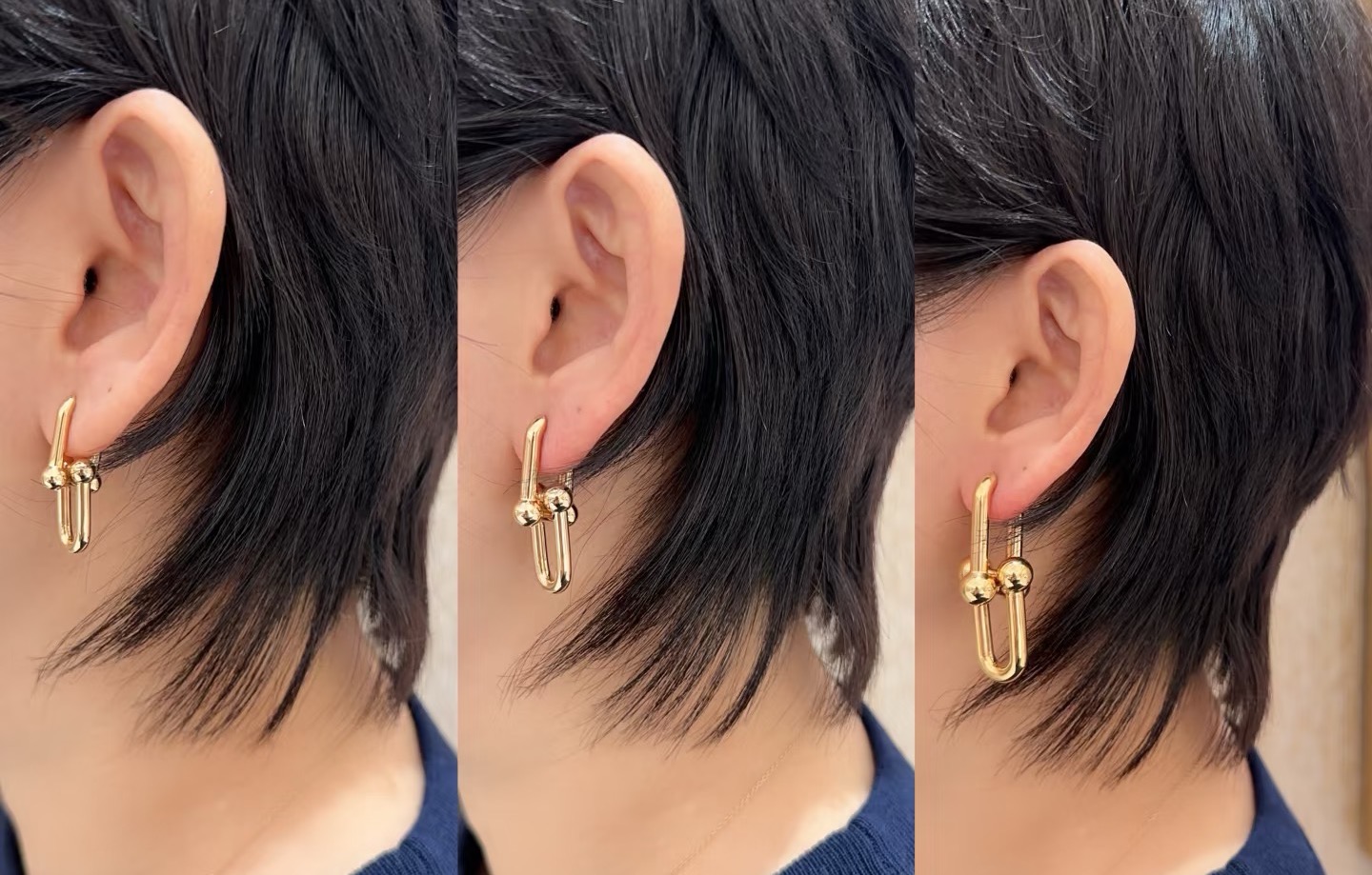 Replica Tiffany HardWear Link Earrings (without diamonds)