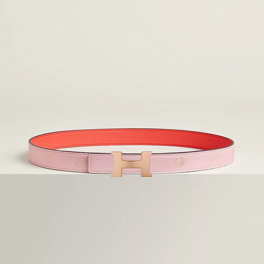 Replicate Mini Constance belt buckle Hermès sur Mer reversible leather strap 24 mm(1:1 replica)