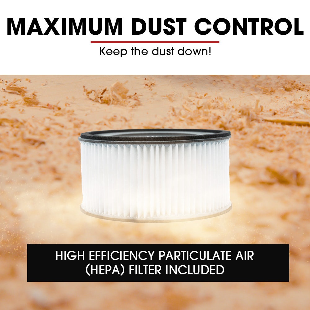 BAUMR-AG 20L Cordless Wet & Dry Vacuum Cleaner Kit, with 4Ah battery and Charger, Blower, HEPA Filter, Accessories, Stainless Steel, for Car, Home, Garage