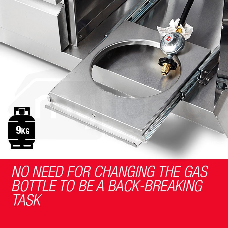 EuroGrille 8 Burner BBQ Outdoor Barbeque Gas Stainless Steel Kitchen