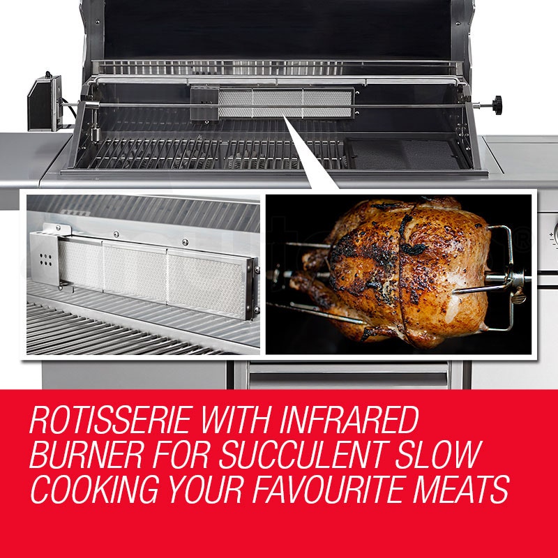 EuroGrille 8 Burner BBQ Outdoor Barbeque Gas Stainless Steel Kitchen