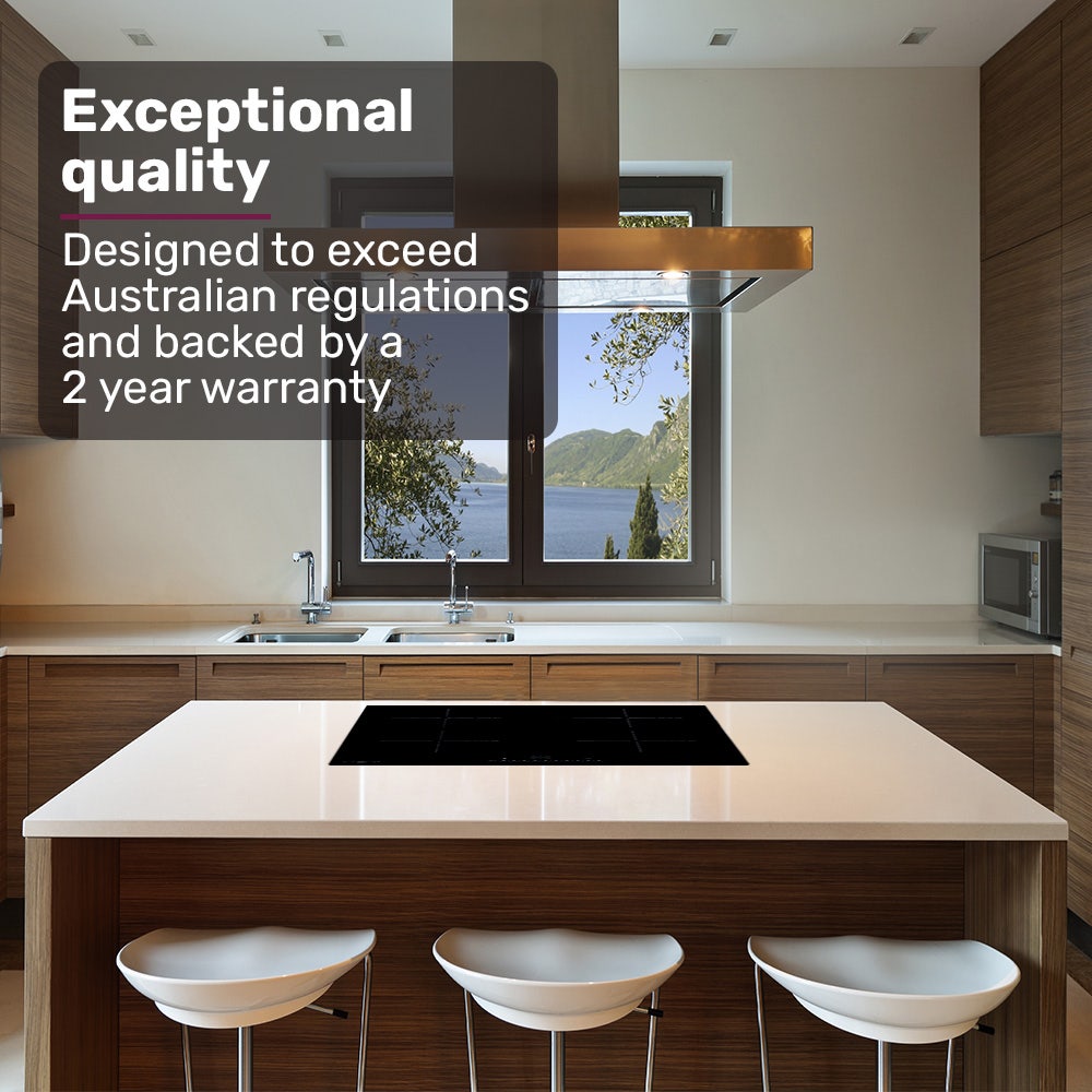 EUROCHEF 60cm 4 Zone Induction Cooktop, 6800W Electric, Touch Controls