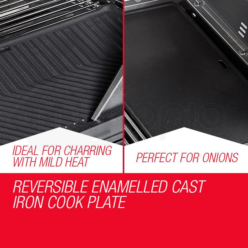 EuroGrille 8 Burner BBQ Outdoor Barbeque Gas Stainless Steel Kitchen