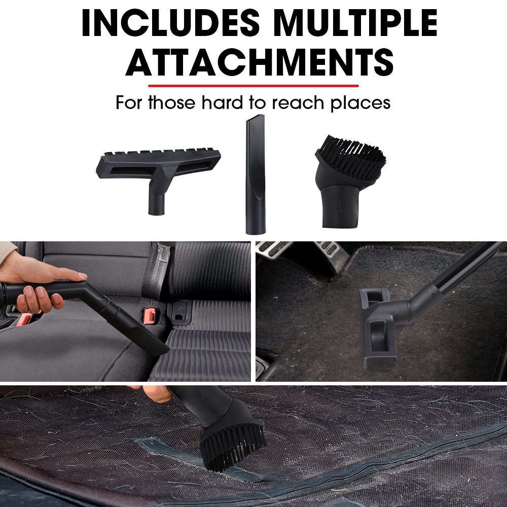 BAUMR-AG 20L Cordless Wet & Dry Vacuum Cleaner Kit, with 4Ah battery and Charger, Blower, HEPA Filter, Accessories, Stainless Steel, for Car, Home, Garage