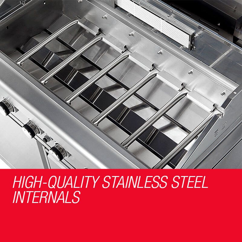 EuroGrille 8 Burner BBQ Outdoor Barbeque Gas Stainless Steel Kitchen