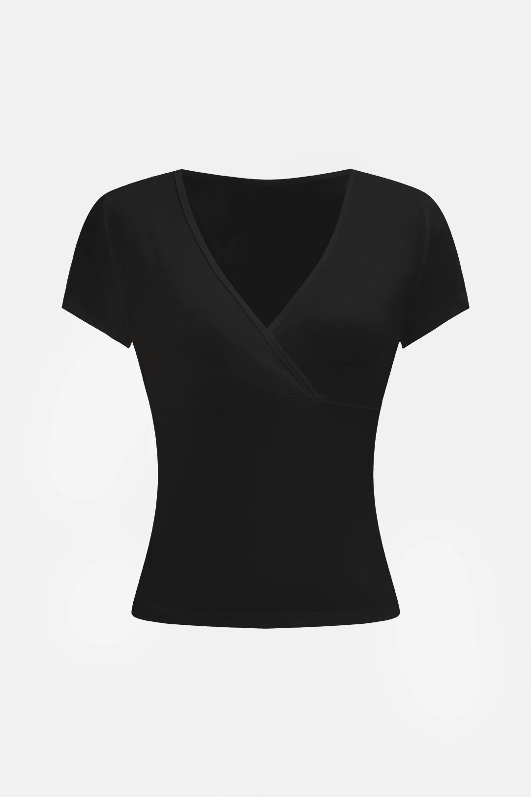 Solid V-Neck Short Sleeve T-Shirt