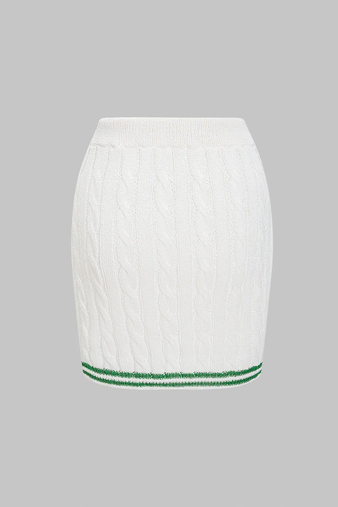 Basic Contrast Knit Skirt