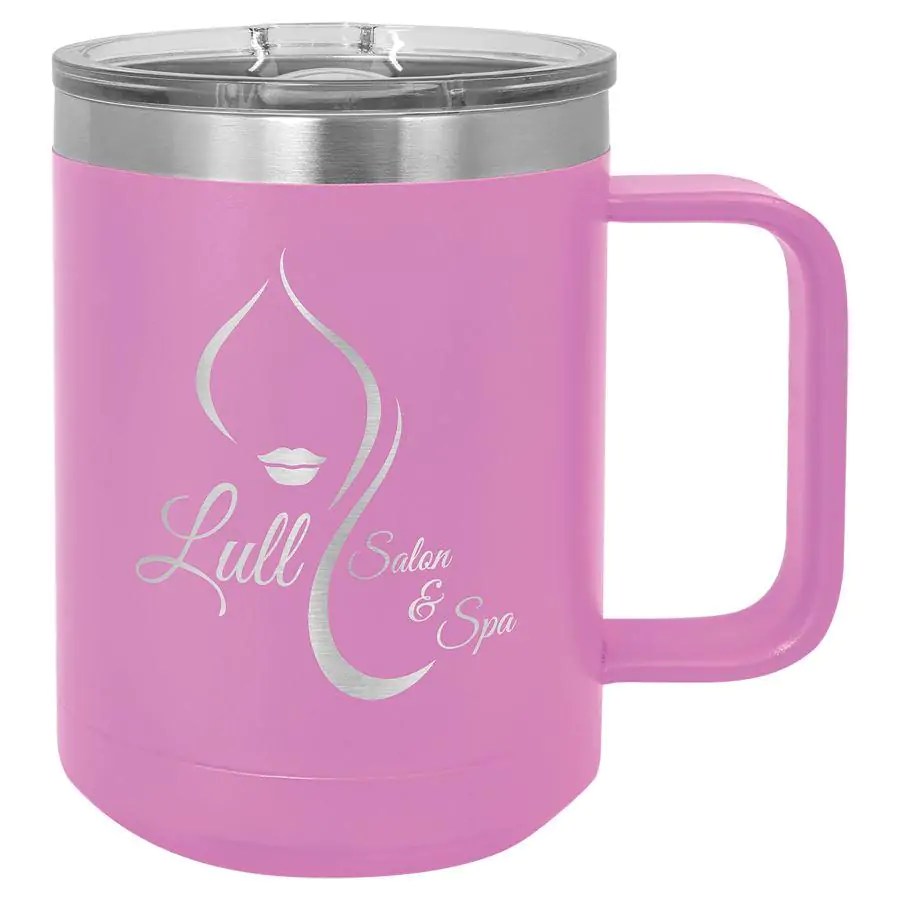 Engraved Polar Camel 15 oz. Vacuum Insulated Mug with Slider Lid