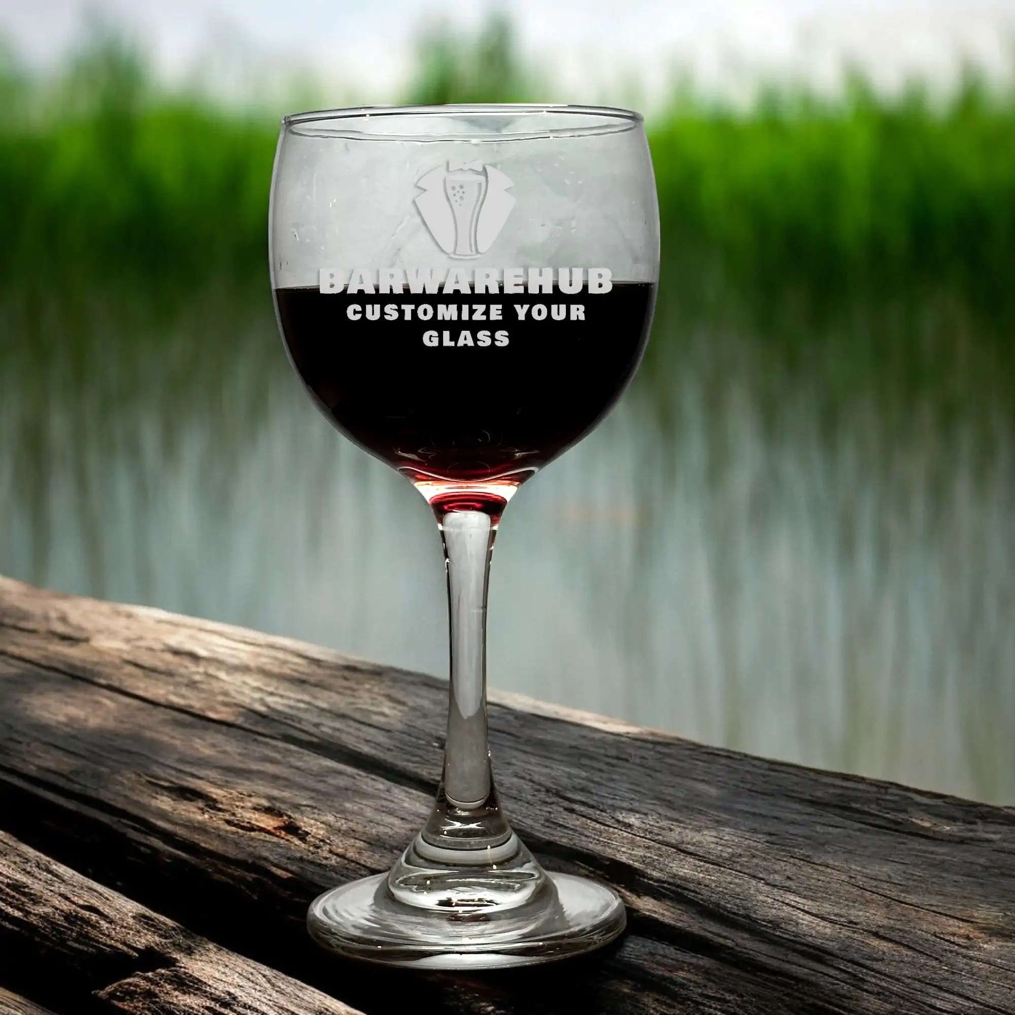 Engraved Acopa 12.5 oz. Balloon Wine Glass