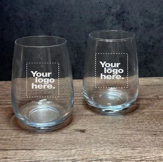 Engraved Set of Stemless Wine Glasses �C 15 oz �C Item 5535515