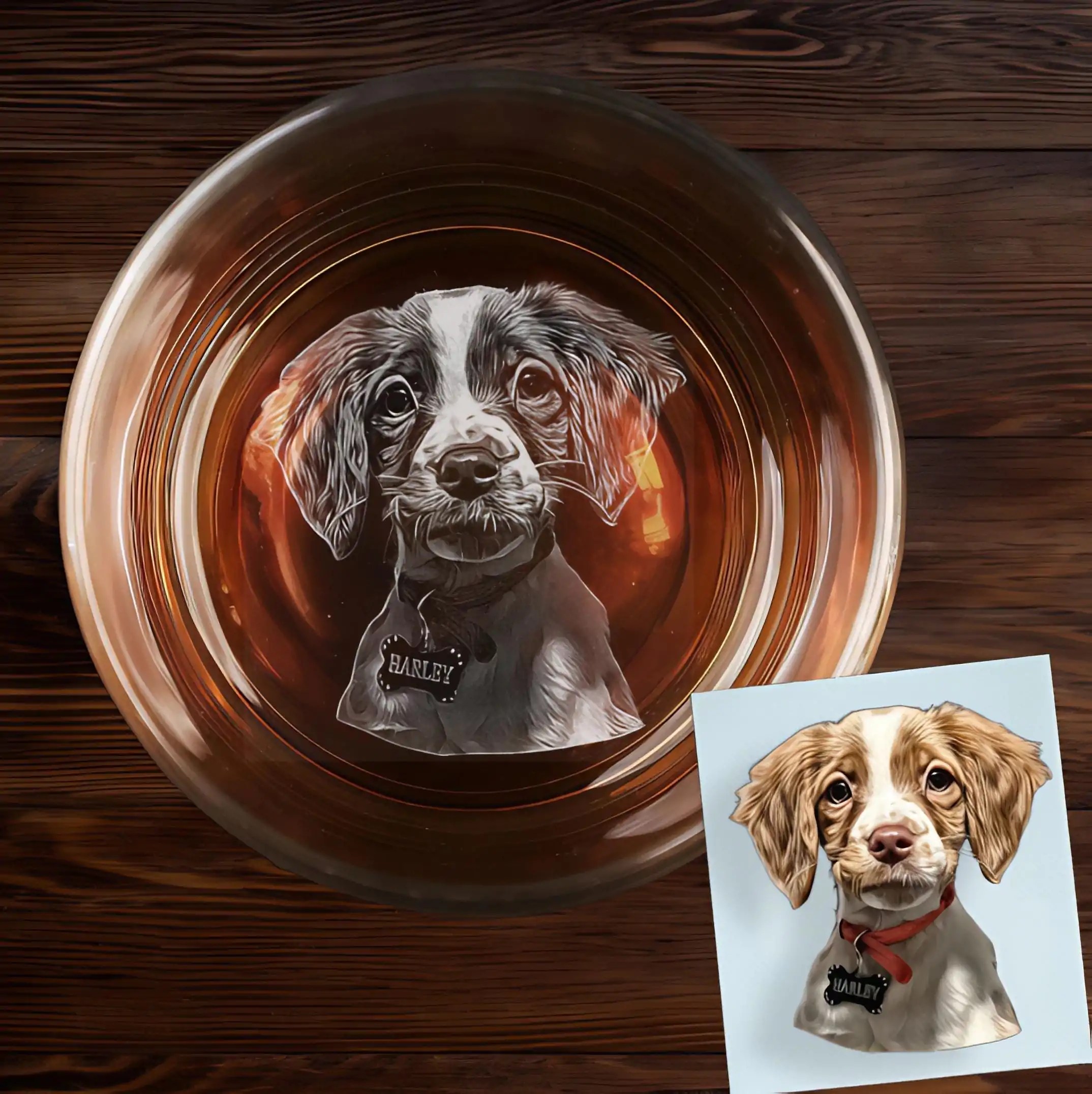 Custom Anniversary Gift for Him with Engraved Bottom Messages Whiskey Glass