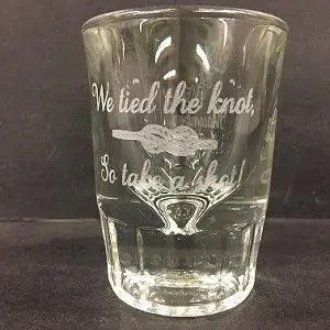 Engraved Fluted Whiskey Shot Glass �C 1.5 oz �C Item 5127