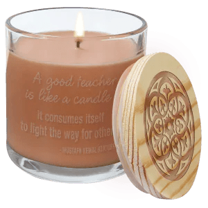 Engraved Fresh Tropical Coconut Candle in Glass Jar with Customizable Wood Lid 14oz �C Item CDL1054