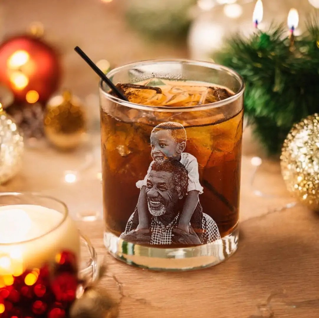 First Christmas as Grandpa �C Personalized 11oz Whiskey Glass for Grandfathers