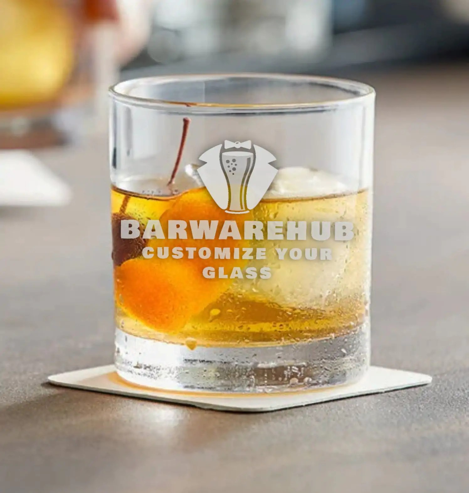 Engraved Whiskey Rocks Bar Glass �C 10 oz Item 100-A/ 5535610