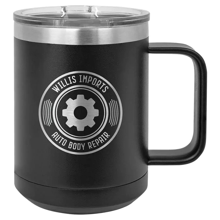 Engraved Polar Camel 15 oz. Vacuum Insulated Mug with Slider Lid