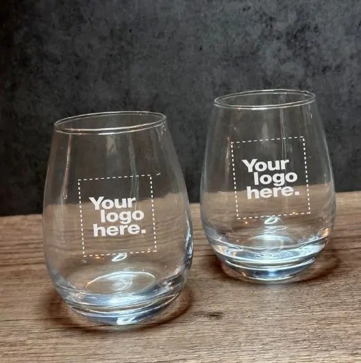 Engraved Set of Stemless Wine Glasses �C 12 oz �C Item 5535519