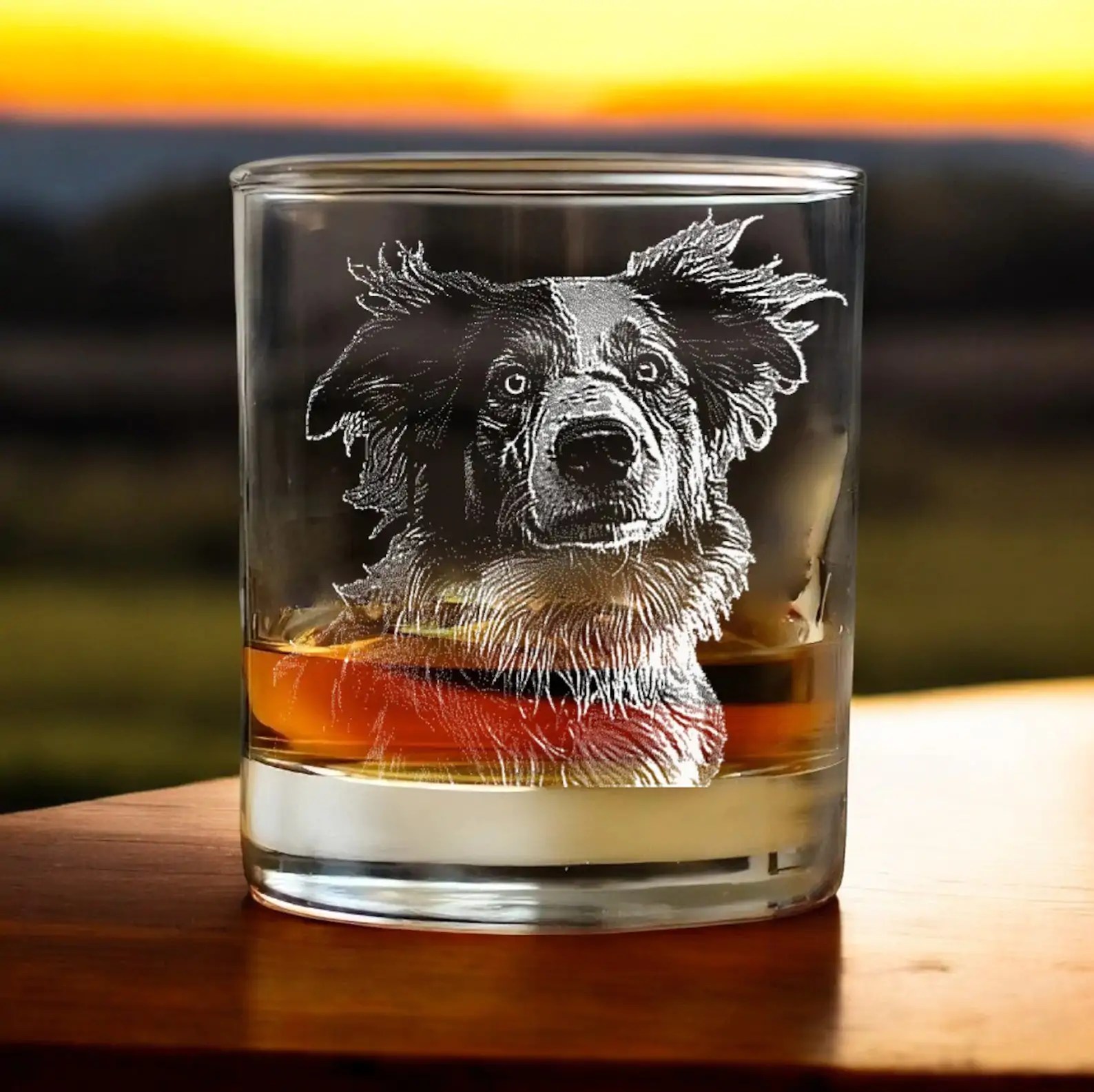 Custom Pet Portrait Wine/Whiskey Glass �C Engraved Dog Portrait Christmas Gift for Pet Parents