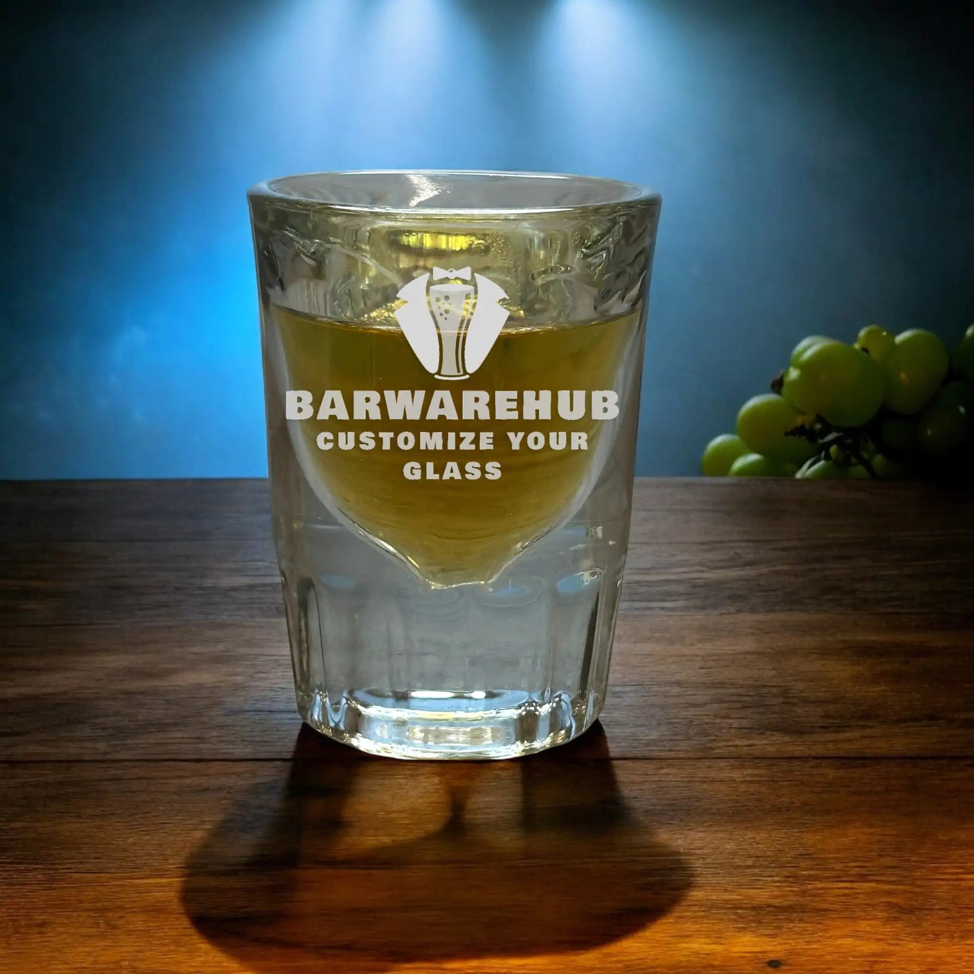 Engraved Fluted Whiskey Shot Glass �C 1.5 oz �C Item 5127