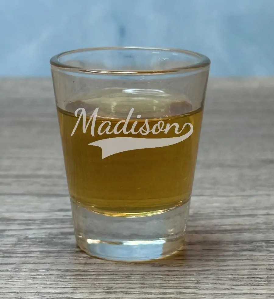 Engraved Whiskey Shot Glass �C 2 oz �C Item 48 �C 55148