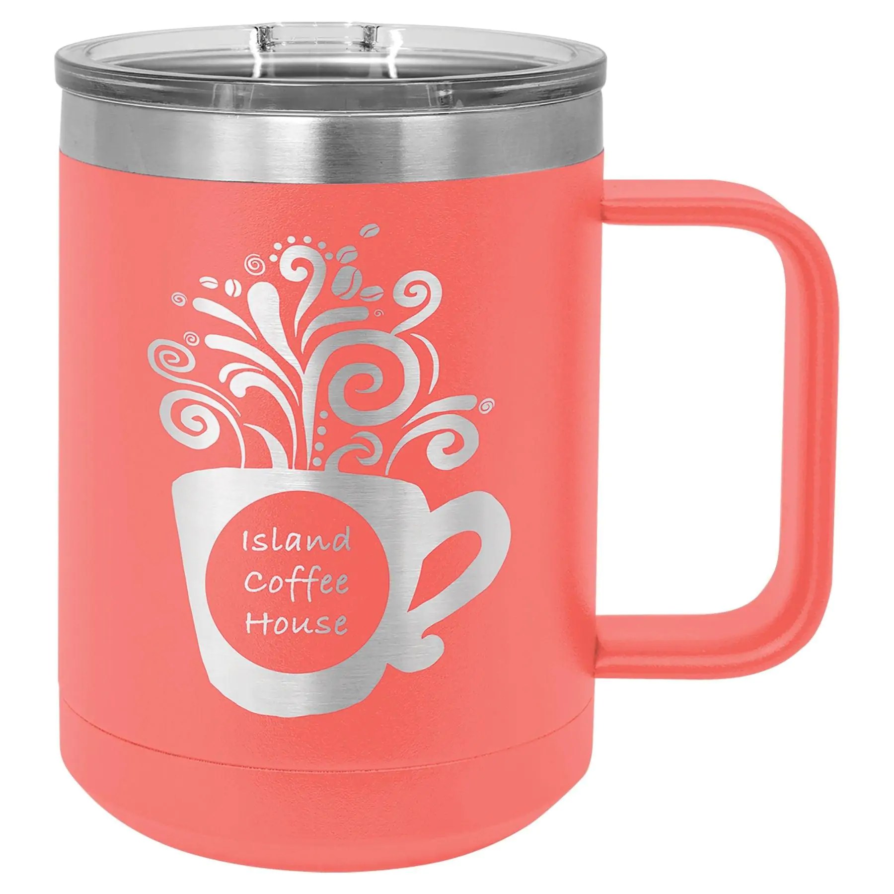 Engraved Polar Camel 15 oz. Vacuum Insulated Mug with Slider Lid