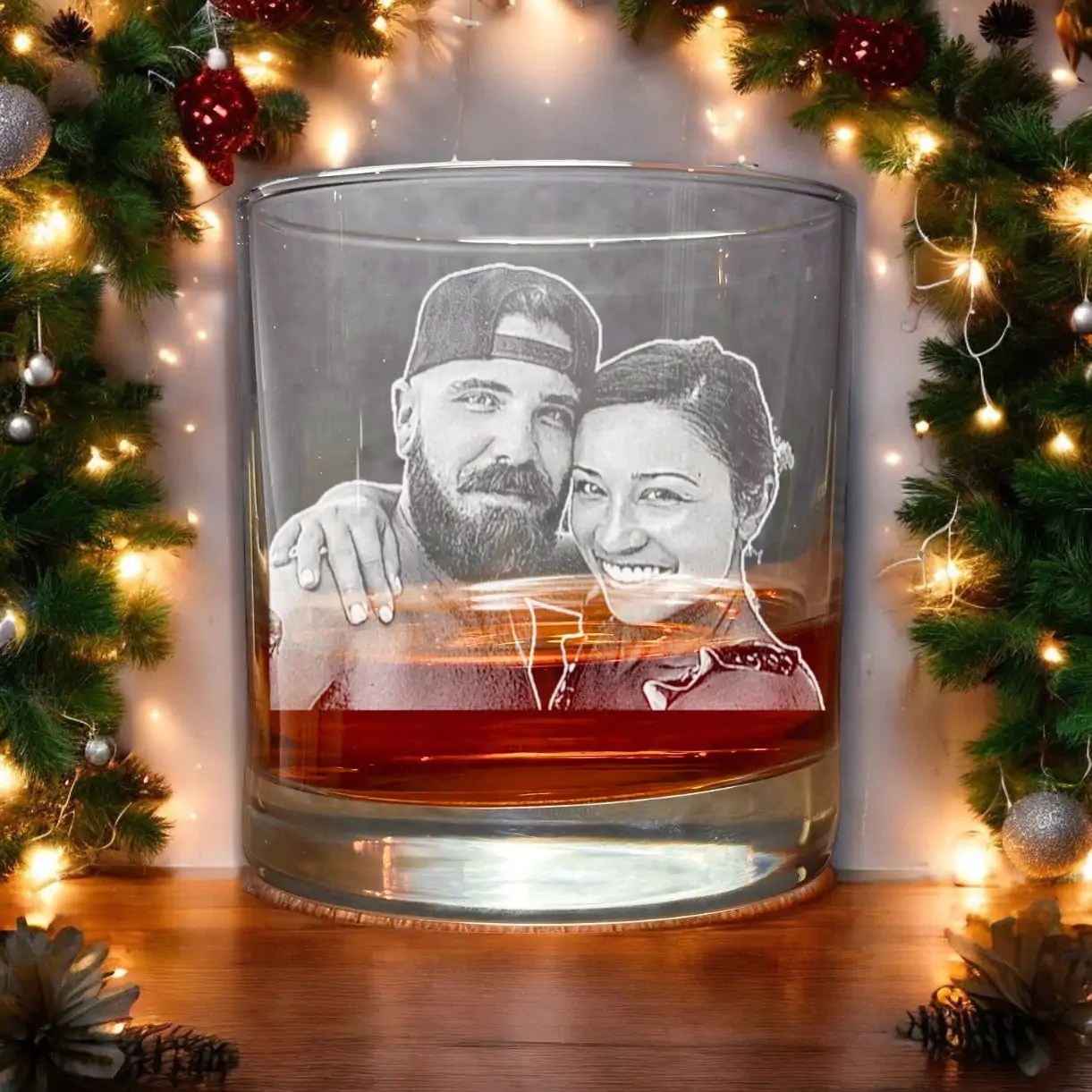 Your Photo Scotch Bourbon Glass �C 11oz Personalized Father��s Christmas Gift | Gifts for Whiskey Lovers